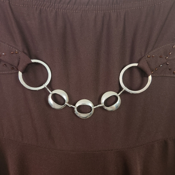 Y2K Vintage Brown Hankerchief Skirt Whimsygoth 90s Fairycore Goth Size Medium - Picture 3 of 9